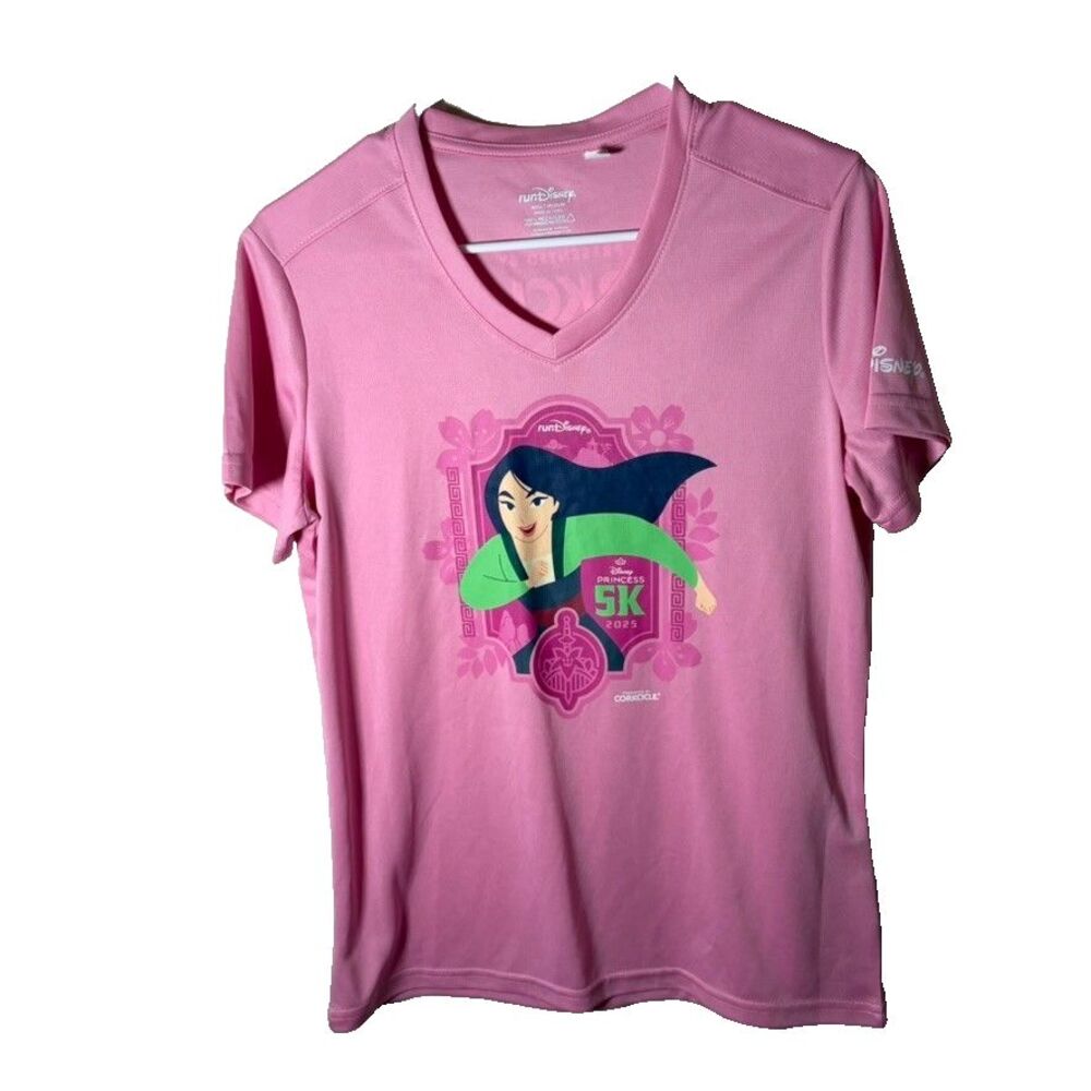 RunDisney Mulan 5K Shirt Women's Medium Pink 2025 Short Sleeve